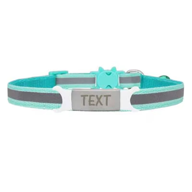 Reflective Cat Safety Buckle Colorful Collar Adjustable Custom ID Name Engraved Necklace Accessories Nameplate Collar