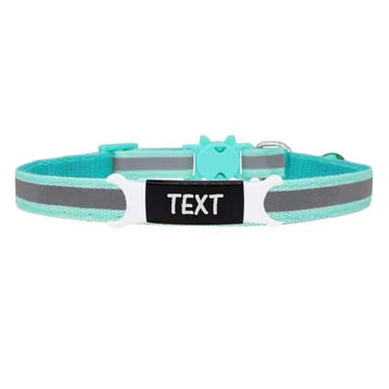 Reflective Cat Safety Buckle Colorful Collar Adjustable Custom ID Name Engraved Necklace Accessories Nameplate Collar