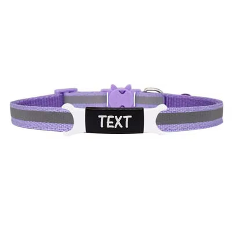 Reflective Cat Safety Buckle Colorful Collar Adjustable Custom ID Name Engraved Necklace Accessories Nameplate Collar