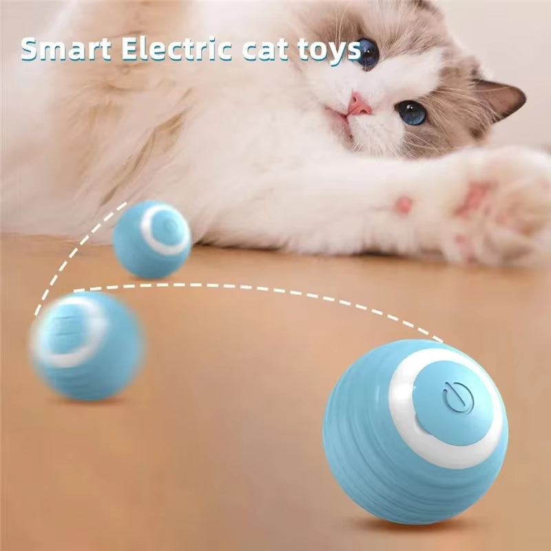 Cat Interactive Ball Training Self-Moving Kitten Electric Cat Ball Toys Electronic Automatic Rolling Magic Ball Toys for Cat