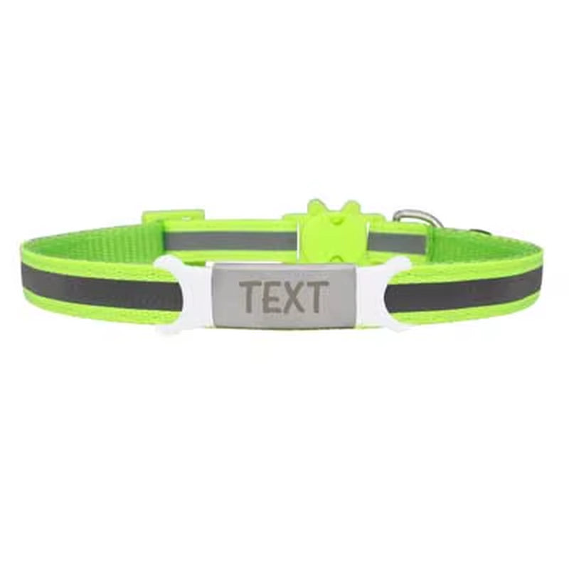 Reflective Cat Safety Buckle Colorful Collar Adjustable Custom ID Name Engraved Necklace Accessories Nameplate Collar