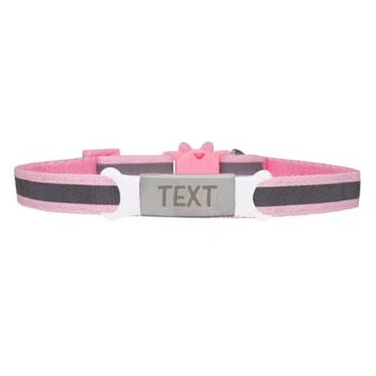 Reflective Cat Safety Buckle Colorful Collar Adjustable Custom ID Name Engraved Necklace Accessories Nameplate Collar