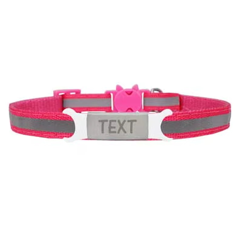 Reflective Cat Safety Buckle Colorful Collar Adjustable Custom ID Name Engraved Necklace Accessories Nameplate Collar